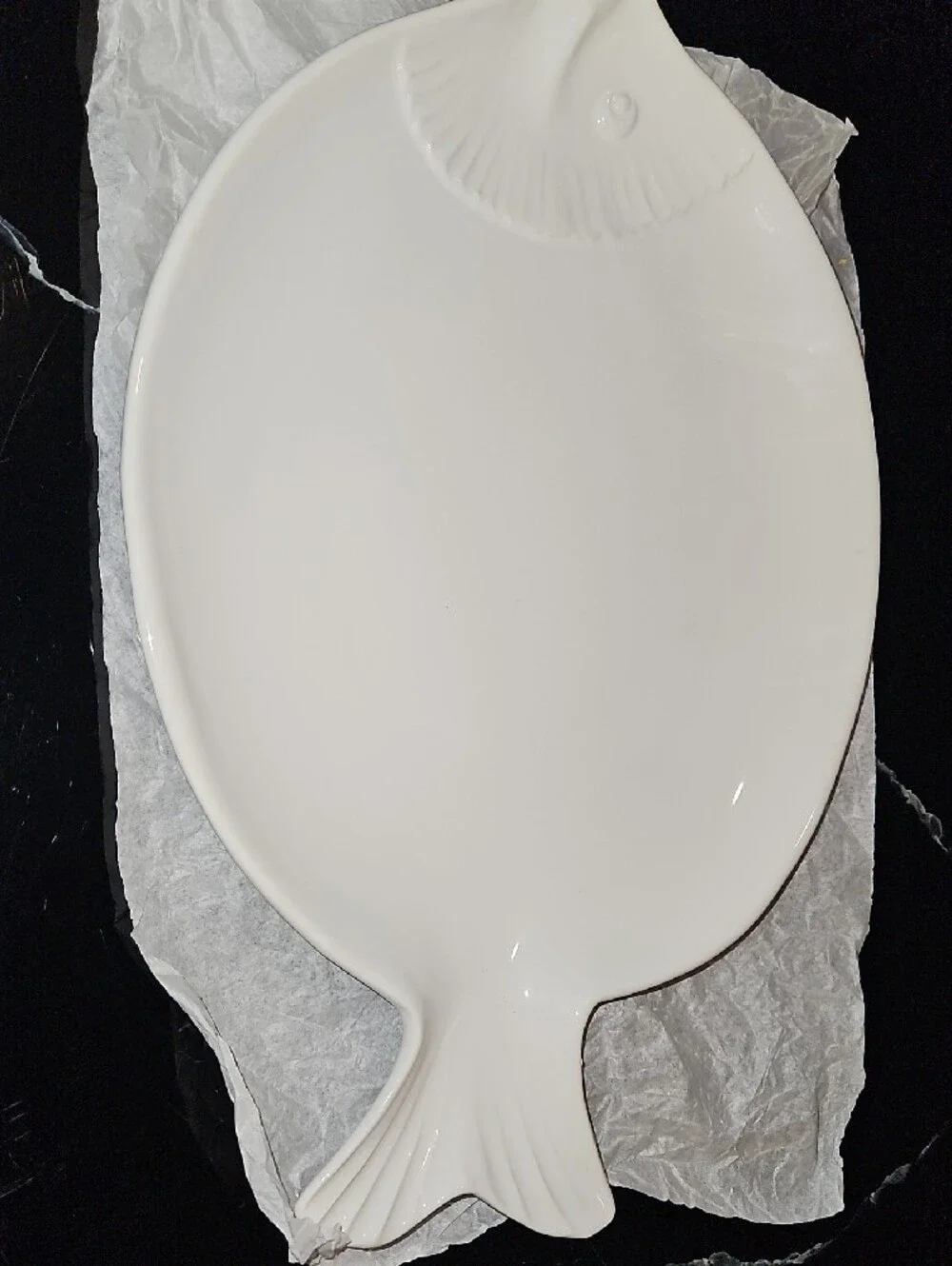 Cost Plus World Market White Fish Ceramic Serving Platter